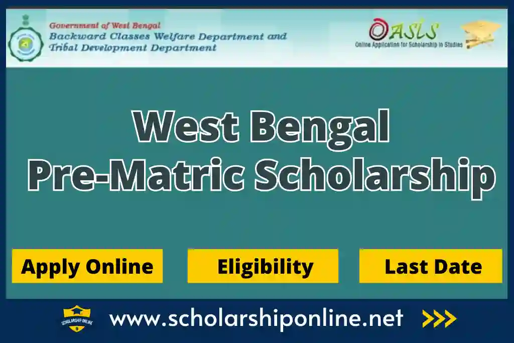 West Bengal Pre Matric Scholarship 2023-24: Apply Online, Last Date, Status, oasis.gov.in